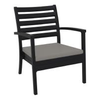 Artemis XL Outdoor Club Chair Black - Taupe ISP004-BLA-CTA