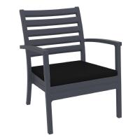 Artemis XL Outdoor Club Chair Dark Gray - Black ISP004-DGR-CBL