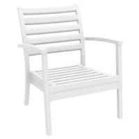 Artemis XL Outdoor Club Chair White - Black ISP004-WHI-CBL - 1