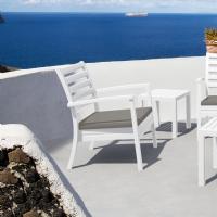 Artemis XL Outdoor Club Chair White - Taupe ISP004-WHI-CTA - 8