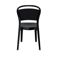 Bo Polycarbonate Dining Chair Glossy Black ISP005-GBLA - 3