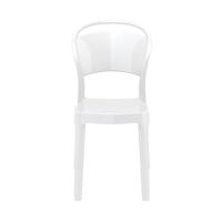 Bo Polycarbonate Dining Chair Glossy White ISP005-GWHI - 3