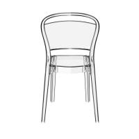 Bo Polycarbonate Dining Chair Transparent Clear ISP005-TCL - 3