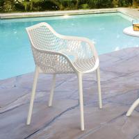 Air XL Resin Outdoor Arm Chair White ISP007-WHI - 7