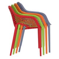 Air XL Resin Outdoor Arm Chair Red ISP007-RED - 7