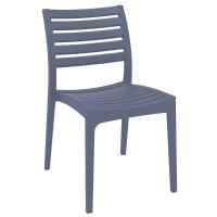 Ares Resin Outdoor Dining Chair Dark Gray ISP009-DGR