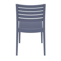 Ares Resin Outdoor Dining Chair Dark Gray ISP009-DGR - 4