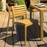 Ares Resin Outdoor Dining Chair Cafe Latte ISP009-TEA - 5