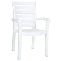 Marina Resin Dining Arm Chair White ISP016-WHI