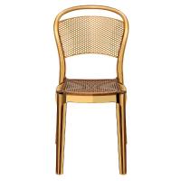 Bee Polycarbonate Dining Chair Transparent Amber ISP021-TAMB - 2