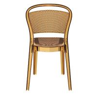 Bee Polycarbonate Dining Chair Transparent Amber ISP021-TAMB - 4