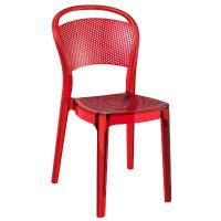 Bee Polycarbonate Dining Chair Transparent Red ISP021-TRED