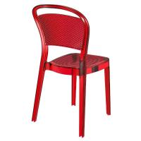 Bee Polycarbonate Dining Chair Transparent Red ISP021-TRED - 1