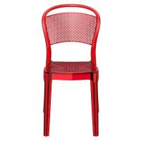 Bee Polycarbonate Dining Chair Transparent Red ISP021-TRED - 2