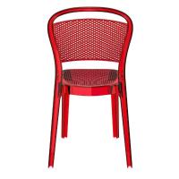 Bee Polycarbonate Dining Chair Transparent Red ISP021-TRED - 4