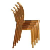 Bee Polycarbonate Dining Chair Transparent Amber ISP021-TAMB - 6