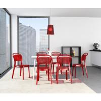 Bee Polycarbonate Dining Chair Transparent Red ISP021-TRED - 8