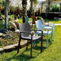 Diva Resin Outdoor Dining Arm Chair White ISP028-WHI - 10