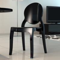 Elizabeth Polycarbonate Dining Chair Glossy Black ISP034-GBLA - 1