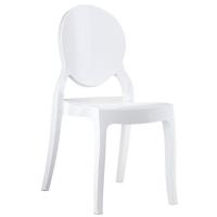 Elizabeth Polycarbonate Dining Chair White ISP034-GWHI