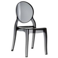 Elizabeth Polycarbonate Dining Chair Black ISP034-TBLA