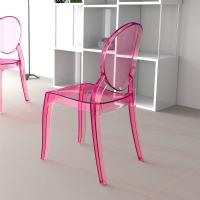 Elizabeth Polycarbonate Dining Chair Pink ISP034-TPNK - 3