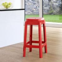 Fox Polycarbonate Counter Stool Glossy Red ISP036-GRED - 1