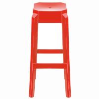 Fox Polycarbonate Barstool Glossy Red ISP037-GRED - 1