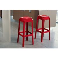 Fox Polycarbonate Barstool Glossy Red ISP037-GRED - 3