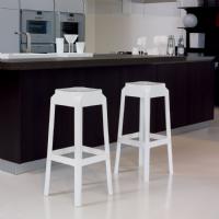 Fox Polycarbonate Barstool Transparent Gray ISP037-TGRY - 4
