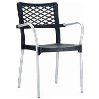 Bella Dining Arm Chair Anthracite ISP040-BLA