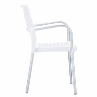 Bella Dining Arm Chair White ISP040-WHI - 2