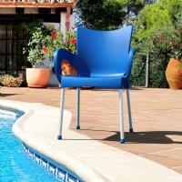 Romeo Resin Dining Arm Chair Blue ISP043-DBL - 1