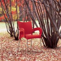 Romeo Resin Dining Arm Chair Red ISP043-RED - 1