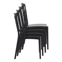 Napoleon Resin Wedding Chair Black ISP044-BLA - 5