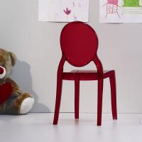 Baby Elizabeth Kids Chair Transparent Red ISP051-TRED - 6
