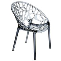 Crystal Polycarbonate Modern Dining Chair Transparent Smoke Gray ISP052-TGRY - 1