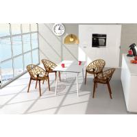 Crystal Polycarbonate Modern Dining Chair Transparent Red ISP052-TRED - 10
