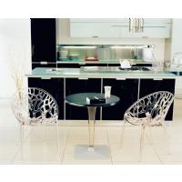 Crystal Polycarbonate Modern Dining Chair Transparent Black ISP052-TBLA - 13