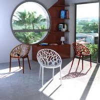 Crystal Polycarbonate Modern Dining Chair Transparent Black ISP052-TBLA - 19