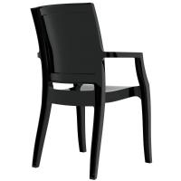 Arthur Polycarbonate Arm Chair Black ISP053-GBLA - 1