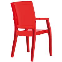 Arthur Polycarbonate Arm Chair Red ISP053-GRED - 1