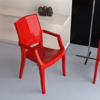 Arthur Polycarbonate Arm Chair Red ISP053-GRED - 5