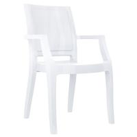 Arthur Polycarbonate Arm Chair White ISP053-GWHI