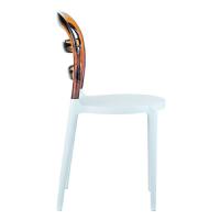 Miss Bibi Dining Chair White Amber ISP055-WHI-TAMB - 3