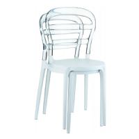 Miss Bibi Dining Chair White Transparent ISP055-WHI-TCL - 5