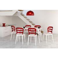 Miss Bibi Dining Chair White Red ISP055-WHI-TRED - 6