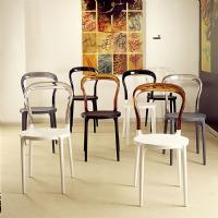 Mr Bobo Chair White with Transparent Black Back ISP056-WHI-TBLA - 6