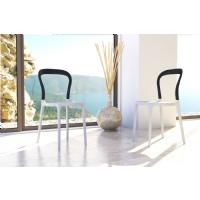Mr Bobo Chair White with Transparent Black Back ISP056-WHI-TBLA - 9
