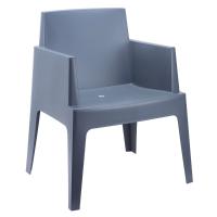 Box Outdoor Dining Chair Dark Gray ISP058-DGR